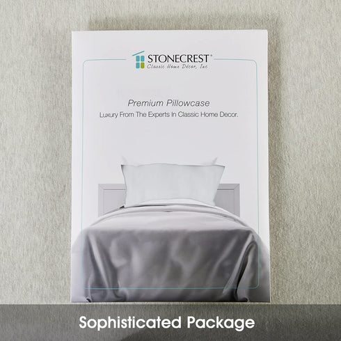 STONECREST Gusseted Pillow Protector - 1 PC, Zipper Premium Gusset Pillow Encasement Covers(400tc Dot Jacquard-Gusset, King)