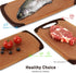 Plastic Cutting Boards Set,3 Piece Kitchen Chopping Boards Household Professional Cutting Boards with Anti-slip Feet Juice Groove Grip Handle,BPA Free Easy Cleaning Dishwasher Safe (Set of 3,Brown)