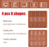 4 Pcs Break Apart Candy Molds Silicone Shapes Mini Chocolate Bar Silicone Molds Set, Small Molds for Wax Melts (A+B)