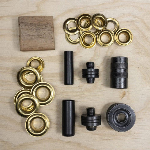 General Tools 3/8"-1/2" Grommet Kit - Rustproof Solid Brass Grommets for Tarp Repair, Reinforcing Canvases, and Fabric Rings