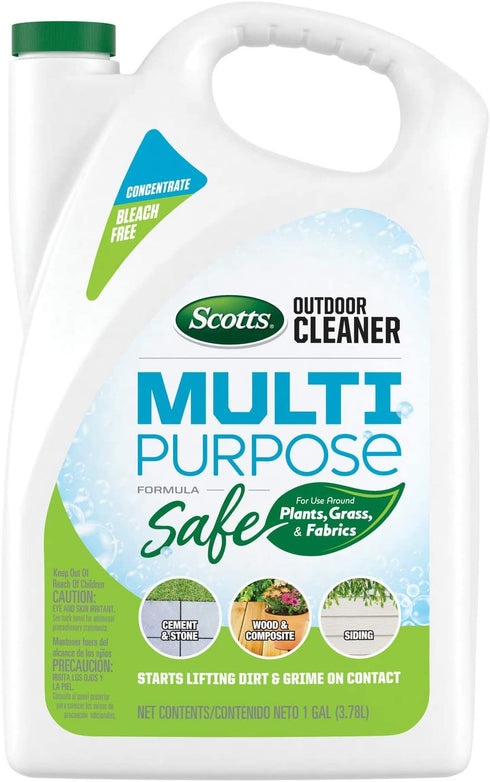 Scotts Outdoor Cleaner Multi Purpose Formula: Concentrate, Bleach-Free, Use on Decks, Siding, Stone and Patio Furniture, 1 gal.