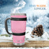 North Pink Stainless Steel Tumbler 5-Piece Set, 30 oz Vacuum Insulated, Travel Mug For Home, Office, School Like Yeti Tumbler For Ice Drink & Hot Beverage