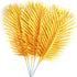 6PCS Artificial Palm Plants Leaves Imitation Leaf Artificial Plants Faux Fake Tropical Large for Home Arrangement Jungle Birthday Party Wedding Decoration Supplies (27" Golden Palm Leaves)