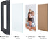 Picture Frames 5x7 Black (set of 6 Pack) - Rustic Farmhouse Wooden Frame - Photo Frame with Polished High Definition Glass for Table Top and Wall Mounting