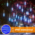 Allnice Meteor Shower Lights Falling Rain Lights Christmas Lights 30cm 8 Tube 192 LEDs Fairy String Lights for Halloween Christmas Wedding Tree Garden Home Outdoor Decoration (Blue)