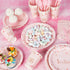 Decorlife 155PCS Sweet 16 Birthday Decorations for Girls, Rose Gold Sweet 16 Birthday Party Supplies Serves 16, Complete Pack Includes Tableware, 40Inch Balloons, Fringe Curtains, Banner