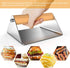 RUSFOL Large Stainless Steel Grill Smasher with a Stainless Steel Griddle Spatula, Heavy Duty Bacon Press,Wooden Handle Burger Smasher, No Rust,Easy to Maintain&Use, Good for Indoor&Outdoor use