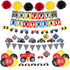 39 Piece Monster Truck Birthday Party Supplies Happy Birthday Banner Monster Truck Banner Triangle Bunting Flags Pom Poms Flowers Hanging Swirls Truck Shape Balloons Multicolor Balloons Cupcake Topper