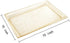 I00000 6 Pack Gold Glitter Plastic Serving Tray, 15" x 10" Crooked Food Trays, Clear Disposable Serving Platter for Parties, Weddings