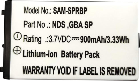 GBA SP Battery Replacement for Nintendo Advance SP AGS-001 SAM-SPRBP AGS-003 Battery