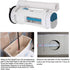 BQLZR White Toilet Cistern Dual Flush Push Button Valve 25cm Height Fit for Drain Diameter 65-75mm (See Video)