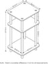 Furinno Just 3-Tier Turn-N-Tube End Table / Side Table / Night Stand / Bedside Table with Plastic Poles, 1-Pack, Sonoma Oak/White
