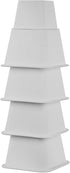 Home-it Adjustable Bed Risers or Furniture Riser Bed Lifts in Heights of 8, 5 or 3 Inches Heavy Duty Set of 4 Bed Riser (White)