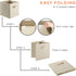 Sorbus Foldable Storage Cube Basket Bin, 6 Pack, Beige