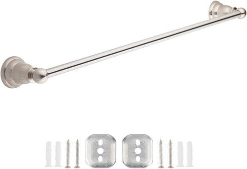 Amazon Basics Classic Towel Bar Rack - 24-Inch, Satin Nickel
