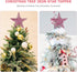 25cm CHRISTMAS Tree Iron Star Topper Glittering CHRISTMAS Tree Decoration Ornaments (Pink)