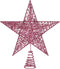 25cm CHRISTMAS Tree Iron Star Topper Glittering CHRISTMAS Tree Decoration Ornaments (Pink)