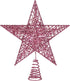 25cm CHRISTMAS Tree Iron Star Topper Glittering CHRISTMAS Tree Decoration Ornaments (Pink)