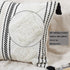 18x18 Pillow Covers Morocco Throw Pillows Cover for Couch Bed, Boho Tufted Square Decorative Pillow Covers, Farmhouse Neutral Throw Pillow Case with Tassels, Black Off White