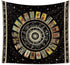 Sun Constellation and Star Tarot Card Tapestry - Bohemian Astrology Tapestries Zodiac Wall Hanging for Home Bedroom Aesthetic Wall Art Decor Black Tapestry