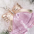 SIYOUKI Christmas Crystals Double Bell Ornament Crystal Bells Home Decoration (Pink)