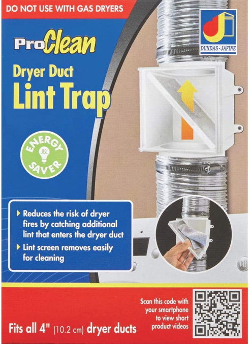 Dundas Jafine PCLT4WZW Dryer Duct Lint Trap, 1-Pack