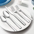20-Piece Silverware Set, E-far Stainless Steel Flatware Set Service for 4, Modern Tableware Cutlery Set includes Forks, Spoons, Knives, Square Edge & Mirror Finish, Dishwasher Safe