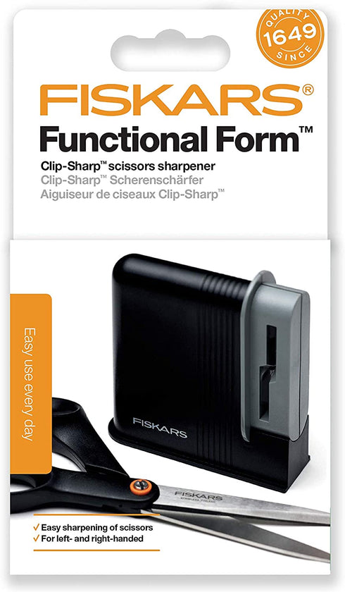 Fiskars 1005137 Scissors Sharpener, 3.5 x 10.2 x 9.8 cm, Orange