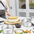 3 Pcs Deep Cake Pan Set (8'' x 3''), P&P CHEF 8 Inch Stainless Steel Round Baking Pans, for Birthday Wedding Christmas, Healthy & Durable, Deep Side & Mirror Finish, Oven & Dishwasher Safe