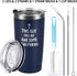 Qtencas Valentine's Day Gifts for Boyfriend Travel Tumbler, This Guy Has an Awesome Girlfriend Stainless Steel Insulated Tumbler with Lid, Boyfriend Men Birthday Gifts Tumbler(Navy Blue, 20oz)