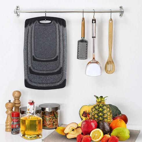 KIMIUP Kitchen Cutting Board (Set of 3),Professional Chopping Boards Sets,Dishwasher Safe Cutting Boards With Juice Grooves & Carrying Handle & No BPA