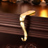 Yuokwer Christmas Stocking Holders for Mantel Set of 4- Stocking Hooks Hanger for Fireplace Christmas Hooks Safety Hang Grip Stockings Clip for Christmas Party Decoration (Gold, Pack of 4)