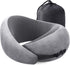 Visenta Neck Pillow for Travel. Premium Memory Foam. 360 Degree Neck Support Provides Incredible Comfortable. Dual-Side Chin Support. Compressible with Travel Pouch. Great Gift Choice. (Gray)