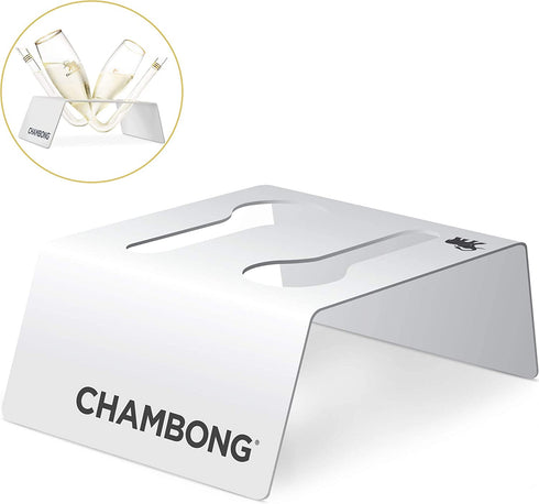 CHAMBONG Chambong Holder for Easy Refills White Powder Coated Steel Stand for All Chambong Sizes Holds 2 Pieces