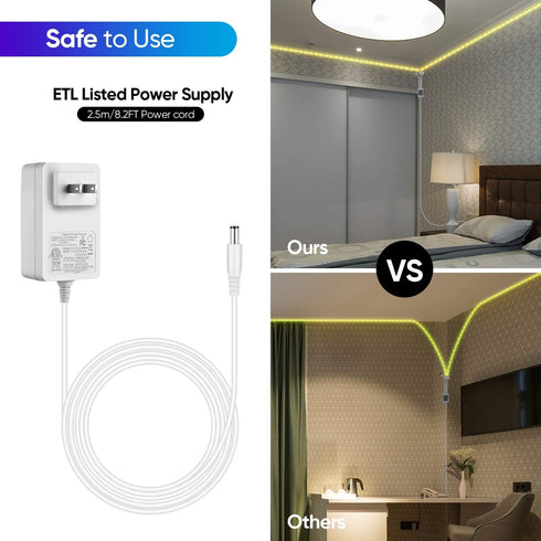 RGB Led Strip Lights 65.6ft with Remote, Sunity Led Lights Strip 20m with 44-Key Remote | 2.5m Power Cord | 600 SMD5050 LEDs for Bedroom/Kitchen/House DIY Decoration