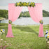 Chiffon Backdrop Curtain 5FTx8FT Baby Pink Chiffon Fabric Drapes Sheer Voile Curtains 2 Panels 29"x96" Sheer Photography Backdrop Drapes (29''x96''x2pcs, Pink)