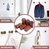 Upsole 6 Pack Walnut Wood Coat Hooks - Wooden Wall Hooks for Home and Office - Decorative Wall Mounted Hat Hooks and Hanging Washroom Towels Garments Wood Towel Hook
