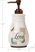 SKL Home New Hope Soap Dispenser, 7.11" x 3.15" x 3.15", Cream