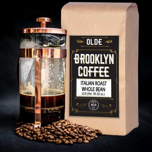 Italian Dark Roast Whole Bean Coffee - 2LB Bag For A Classic Black Coffee, Breakfast, House Gourmet, Italian Espresso- Roasted in New York