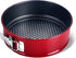 HONGBAKE 7 Inch Springform Pan with Texture, Cheesecake Pans with Leakproof Removable Bottom, Nonstick Round Cake Tin for Baking Smash Cake, Pie, Quiches, Pizza - Red & Dark Grey