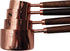 Measuring Cups Set, TeenGo Stainless Steel Copper Measuring Cups Set for Dry, Liquid Ingredients with Wooden Handle Used for Cooking & Baking