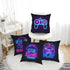 ZFYIPOK Gamer Throw Pillow Case, 18x18 Pillow Cover Set of 4 Video Game Neon Sign Square Case Decorative Cushion Home Sofa Chair Car for Boys Bedroom Playroom - Pink Purple (Retro Game Neon)