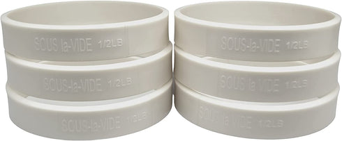 Sous Vide Perfect Hamburger / Burger Immersion Cooking Rings, SET of 6 (1/2 LB. Rings)