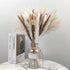 Total 75Pcs Natural Dried Pampas Grass Decor 17Inch,15Pcs White Pampas,15Pcs Brown Pampas,15Pcs Fluffy Bunny Tails Pampas Grass,30Pcs Reed Grass, for Flower Arrangements Boho Wedding Home Decor