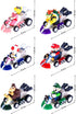 6 Pcs Mini Mario Kart Pull Back Cars Cake Topper Figures Toy Set (2")-Kids Birthday Party Cake Decoration Supplies