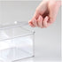 iDesign Kitchen Binz BPA-Free Plastic Stackable Organizer Box with Lid - 6.75in x 5.75in x 3.75in , Clear