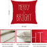 Christmas Pillow Covers 18x18 Inches Set of 4 Red Ticking Striped Merry Christmas Falala Merry&Bright Cushion Case Decoration for Sofa Couch Holiday Decor