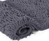 Bathroom Rugs Sets 2 Piece, Luxury Chenille Bath Mat Set, Soft Plush Anti-Slip Bath Rugs + U Shape Contoured Gray Bathroom Rugs.1'' Microfiber Shaggy Carpet, Super Absorbent, Dark Grey.