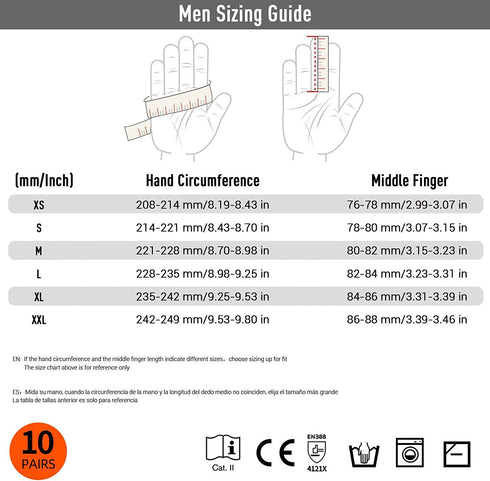 Vgo Safety Work Gloves, Gardening, Non-slip Dipping Gloves (NT2110)