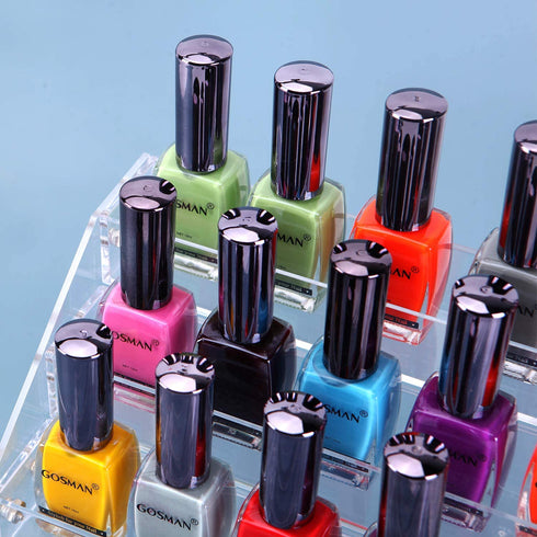 JANSBURG Nail Polish Organizer 6 Layer Ink Rack Holder Table Stand Acrylic Polish Holder Clear Paint Bottles Holder Essential Oil Storage Display Stand on The Table or Desk